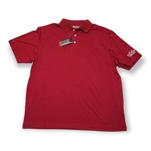 PGA Authentic Performance Red Polo Short Sleeved Shirt - Size Large